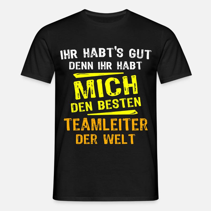 Teamleiter Geschenk - Männer T-Shirt - Schwarz