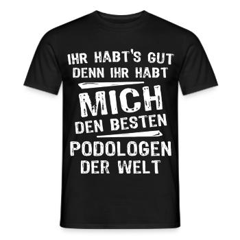 Podologe - Männer T-Shirt - Schwarz - Vorne - AI Model Male 178 light (178cm)