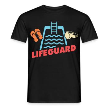 Les sauveteurs adorent les nageurs sauveteurs - T-shirt homme - noir - Devant - AI Model Male 178 light (178cm)