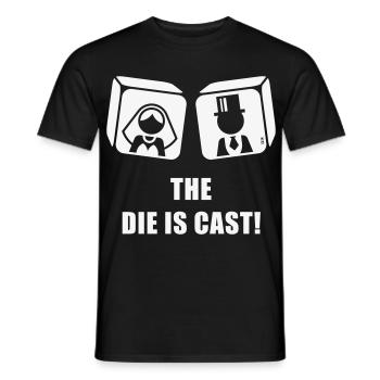 The Die Is Cast! (Stag Party Wedding Game Over, W) - Men's T-Shirt - black - Front - AI Model Male 178 light (178cm)