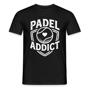 Padel Addict Sport Passion Lifestyle - Men's T-Shirt - black - Front - AI Model Male 178 light (178cm)