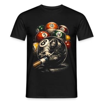 8-Ball Billard Jesus - Männer T-Shirt - Schwarz - Vorne - AI Model Male 178 light (178cm)