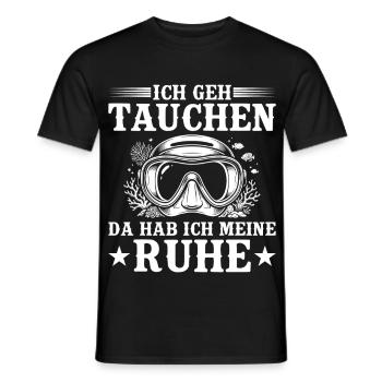 Ich geh Tauchen – Da hab ich meine Ruhe - Männer T-Shirt - Schwarz - Vorne - AI Model Male 178 light (178cm)