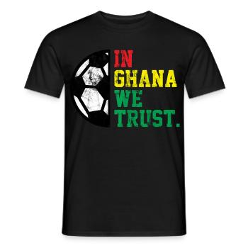 In Ghana we trust - Männer T-Shirt - Schwarz - Vorne - AI Model Male 178 light (178cm)