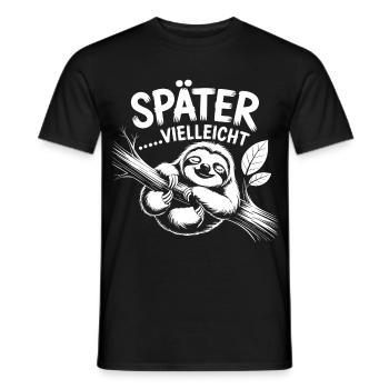 Faultier Chill - Männer T-Shirt - Schwarz - Vorne - AI Model Male 178 light (178cm)