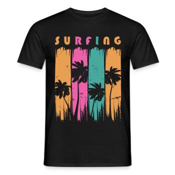 Surf Surfen Surfer - Männer T-Shirt - Schwarz - Vorne - AI Model Male 178 light (178cm)