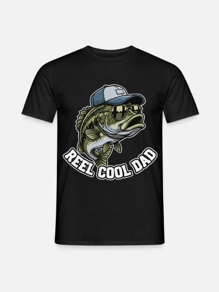 Reel Cool Dad Fishing Dad Father - Men's T-Shirt - black
