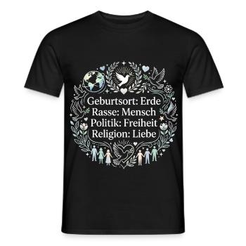 Gegen Rassismus - Männer T-Shirt - Schwarz - Vorne - AI Model Male 178 light (178cm)