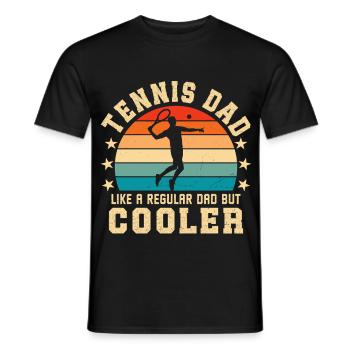 Tennis Dad Like A Regular Dad But Cooler - Men's T-Shirt - black - Front - AI Model Male 178 light (178cm)