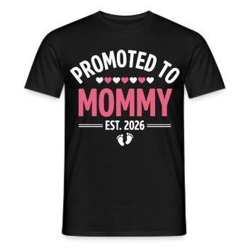 Promoted to Mom 2026 Pregnancy Design - Men's T-Shirt - black - Front - AI Model Male 178 light (178cm)