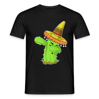 Dabbing Cactus Mexican Shirt - Men's T-Shirt - black - Front - AI Model Male 178 light (178cm)