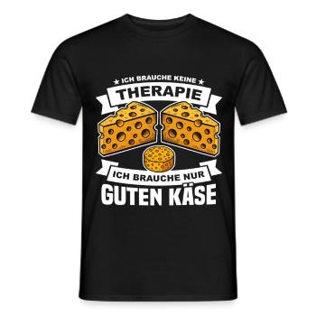 Käse Spruch - Männer T-Shirt - Schwarz - Vorne - AI Model Male 178 light (178cm)
