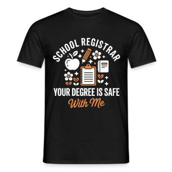 Schulsekretär Schulbüro Verwaltung Schule Arbeit - Männer T-Shirt - Schwarz - Vorne - AI Model Male 178 light (178cm)