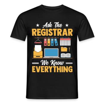 School Secretary School Office Secretariat School - Men's T-Shirt - black - Front - AI Model Male 178 light (178cm)