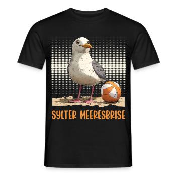 Nordsee Urlaub SYLTER MEERESBRISE Lustiges - Männer T-Shirt - Schwarz - Vorne - AI Model Male 178 light (178cm)