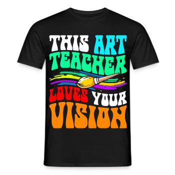 Ce professeur d’art adore ta vision - T-shirt homme - noir - Devant - AI Model Male 178 light (178cm)