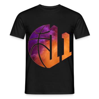NUMÉRO 11 BASKETBALL 11E ANNIVERSAIRE - T-shirt homme - noir - Devant - AI Model Male 178 light (178cm)
