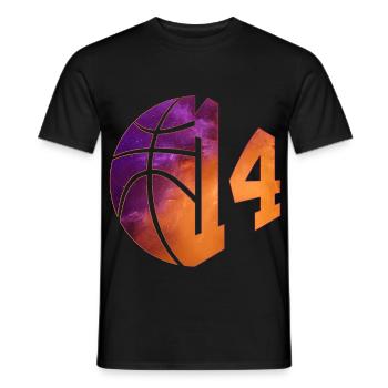 NUMMER 14 BASKETBALL 14. GEBURTSTAG - Männer T-Shirt - Schwarz - Vorne - AI Model Male 178 light (178cm)