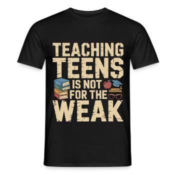 Enseignant de lycée enseignant aux adolescents - T-shirt homme - noir - Devant - AI Model Male 178 light (178cm)