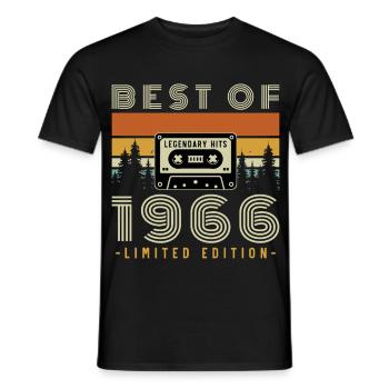 1966 Vintage Rétro Cadeau D'anniversaire - T-shirt homme - noir - Devant - AI Model Male 178 light (178cm)