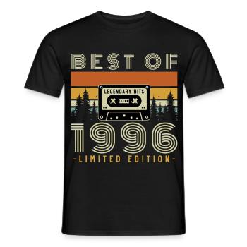 1996 Vintage Rétro Cadeau D'anniversaire - T-shirt homme - noir - Devant - AI Model Male 178 light (178cm)