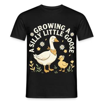 Faire pousser une petite oie idiote - T-shirt homme - noir - Devant - AI Model Male 178 light (178cm)
