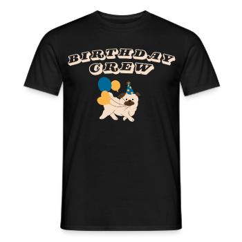 Birthday Crew - Men's T-Shirt - black - Front - AI Model Male 178 light (178cm)