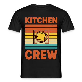 Pickleball Funny Kitchen Crew Player Love - Men's T-Shirt - black - Front - AI Model Male 178 light (178cm)