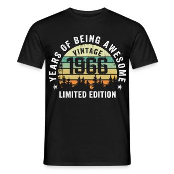 Legendary since 1966, Vintage Edition 1966 Retro - Men's T-Shirt - black - Front - AI Model Male 178 light (178cm)