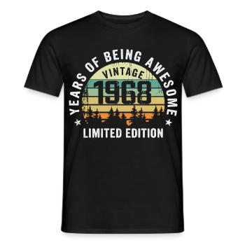 Legendär seit 1968, Vintage Edition 1968 Retro - Männer T-Shirt - Schwarz - Vorne - AI Model Male 178 light (178cm)