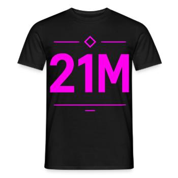 T-shirt crypto de 21 millions de millions pour traders et investisseurs - T-shirt homme - noir - Devant - AI Model Male 178 light (178cm)