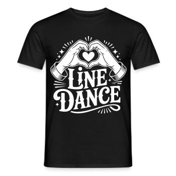 Amour de la danse en ligne - T-shirt homme - noir - Devant - AI Model Male 178 light (178cm)