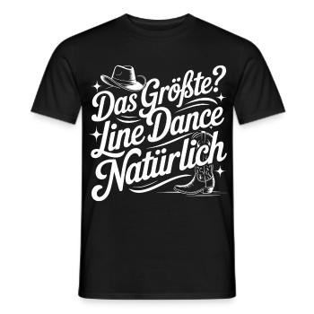Line Dance Natürlich - Männer T-Shirt - Schwarz - Vorne - AI Model Male 178 light (178cm)