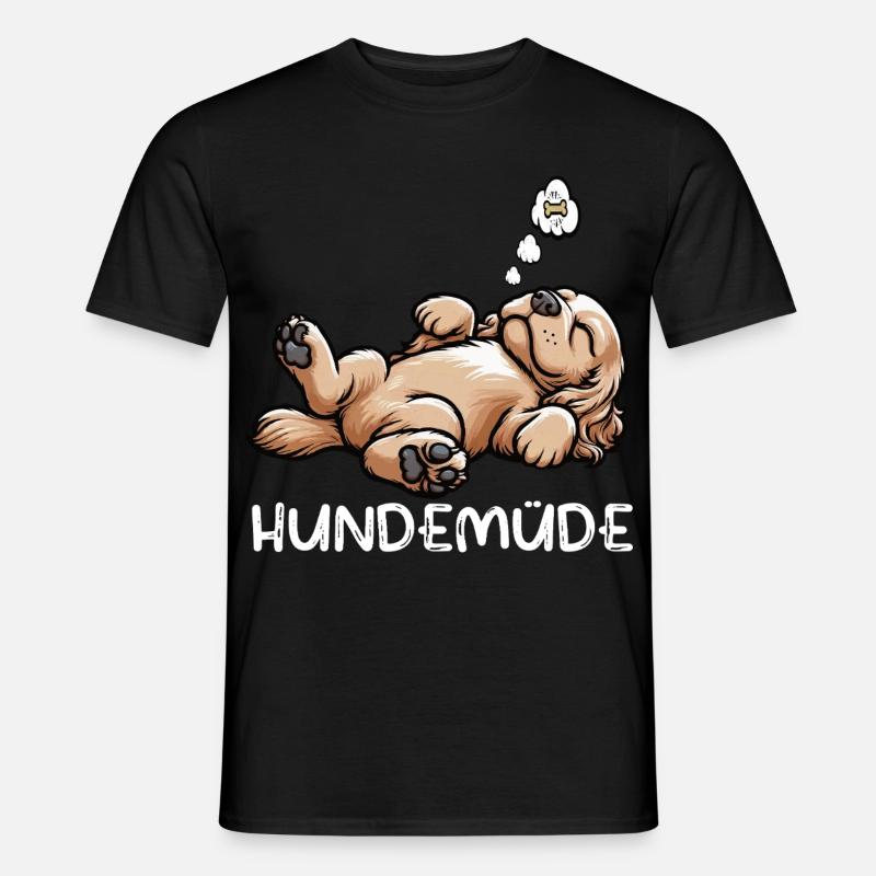 Hundemüde Cocker Spaniel Cockerhund Cockerbesitzer - Männer T-Shirt - Schwarz