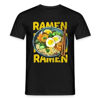 ramen - Männer T-Shirt - Schwarz - Vorne - AI Model Male 178 light (178cm)