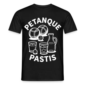 Petanque Pastis Boule Kugel Sport - Männer T-Shirt - Schwarz - Vorne - AI Model Male 178 light (178cm)