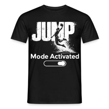 Jump Mode Activated Shirt Basketball Dunk - Männer T-Shirt - Schwarz - Vorne - AI Model Male 178 light (178cm)