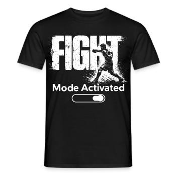 Mode combat Chemise activée Boxe de gym Fighter - T-shirt homme - noir - Devant - AI Model Male 178 light (178cm)