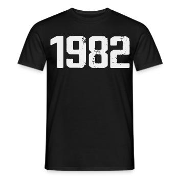 Legendär seit 1982 Vintage 1982 Retro 1982 - Männer T-Shirt - Schwarz - Vorne - AI Model Male 178 light (178cm)