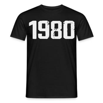 Légendaire depuis 1980 Vintage 1980 Retro 1980 - T-shirt homme - noir - Devant - AI Model Male 178 light (178cm)
