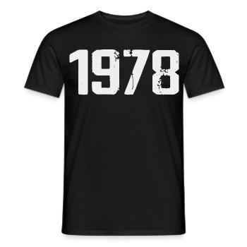 Legendary Since 1978 Vintage 1978 Retro 1978 - Men's T-Shirt - black - Front - AI Model Male 178 light (178cm)