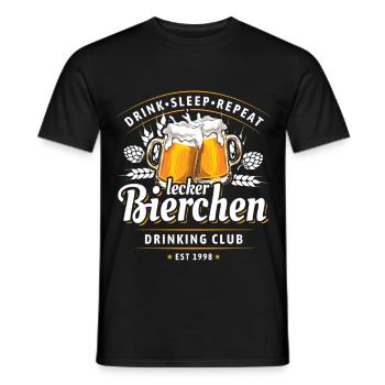 Delicious Beer Drinking Club | Beer | Father's Day - Men's T-Shirt - black - Front - AI Model Male 178 light (178cm)