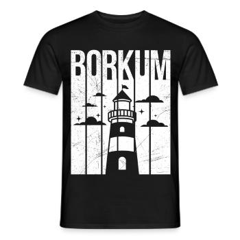 Borkumer Insel BORKUM Nordsee Urlaub Lustig - Männer T-Shirt - Schwarz - Vorne - AI Model Male 178 light (178cm)