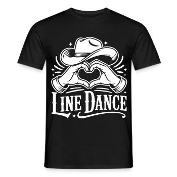 Amour de la danse en ligne - T-shirt homme - noir - Devant - AI Model Male 178 light (178cm)