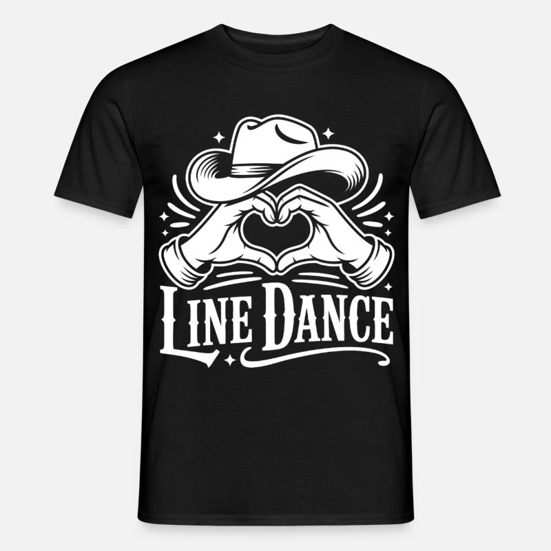 Line Dance Liebe - Männer T-Shirt - Schwarz