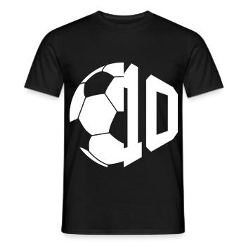 NO. 10 FOOTBALLER NUMBER 10 FOOTBALL 10TH BIRTHDAY - Men's T-Shirt - black - Front - AI Model Male 178 light (178cm)