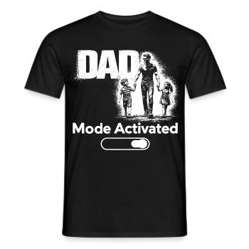 Dad Mode Activated Shirt Father Kids Gift - Men's T-Shirt - black - Front - AI Model Male 178 light (178cm)