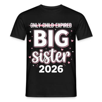 Enfant unique décédé Grande Sœur 2026 - T-shirt homme - noir - Devant - AI Model Male 178 light (178cm)