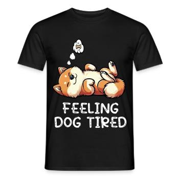 Feeling Dog Tired Shiba Inu Shiba Owner Shiba - Men's T-Shirt - black - Front - AI Model Male 178 light (178cm)