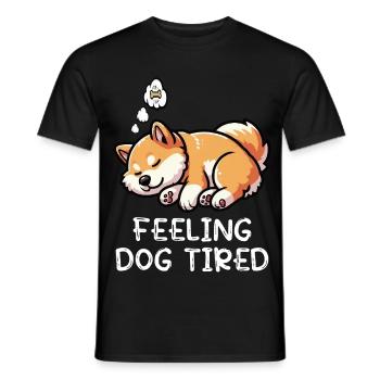 Feeling Dog Tired Shiba Inu Shiba Owner Shiba - Men's T-Shirt - black - Front - AI Model Male 178 light (178cm)